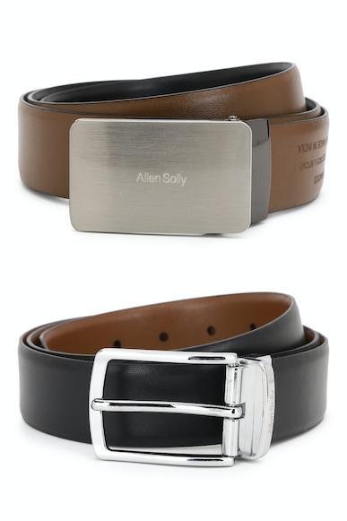 men brown solid formal belt