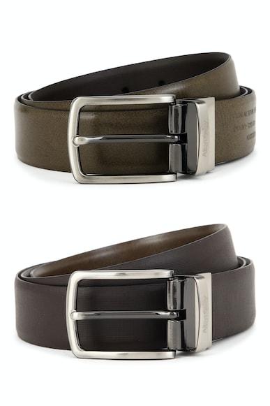 men brown solid formal belt