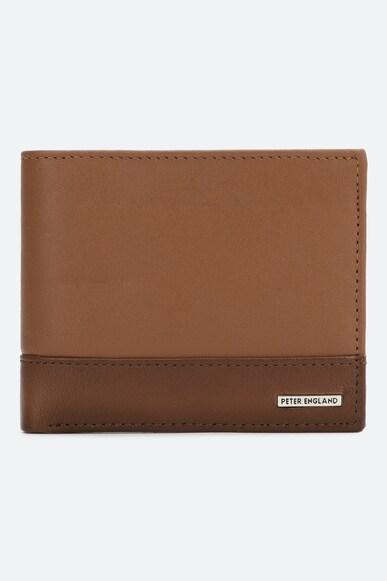 men brown solid genuine leather wallet