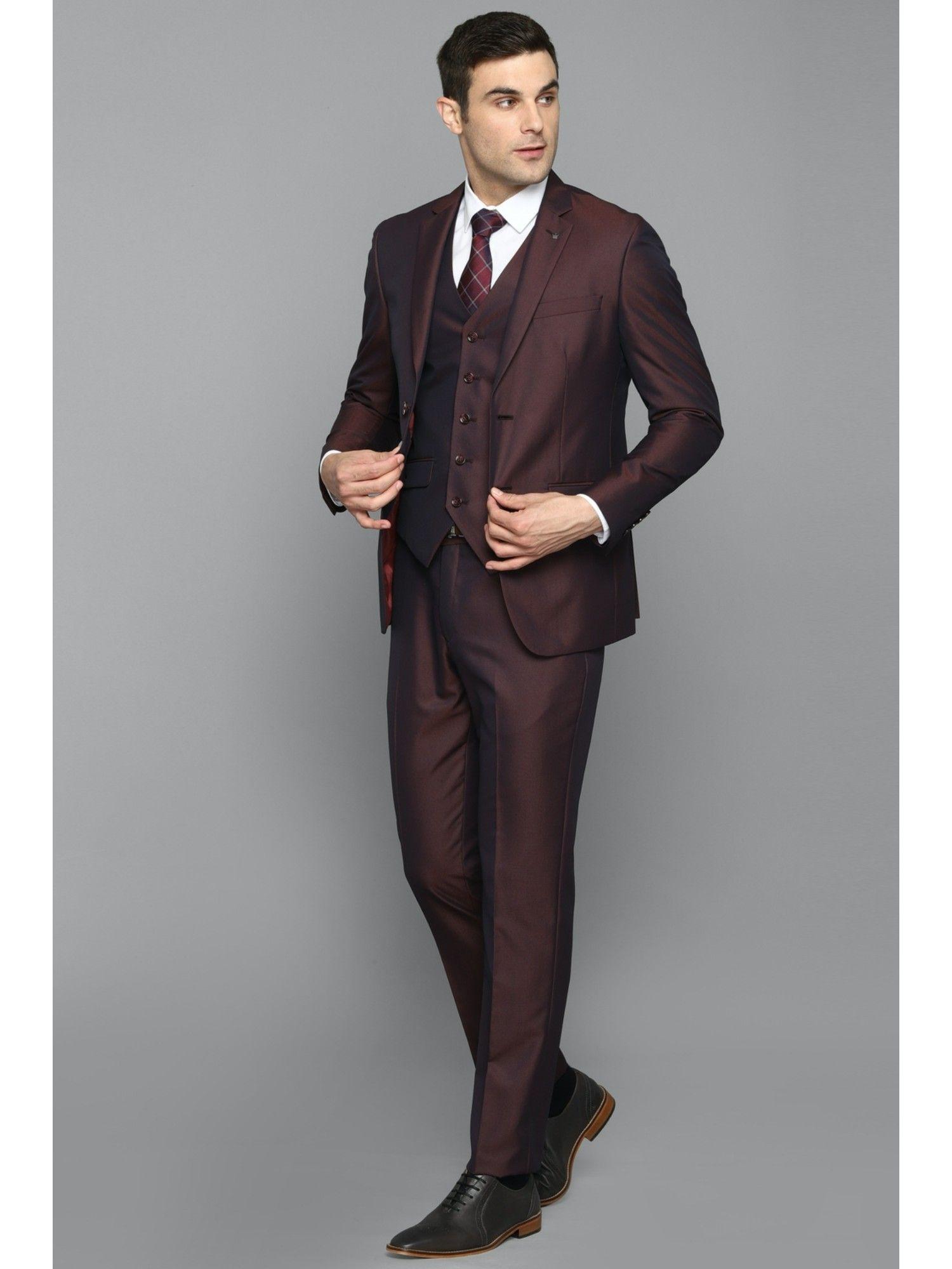 men brown three piece suit (set of 3)