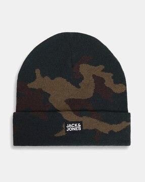 men camouflage print beanie