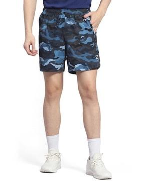 men camouflage print regular fit bermuda shorts