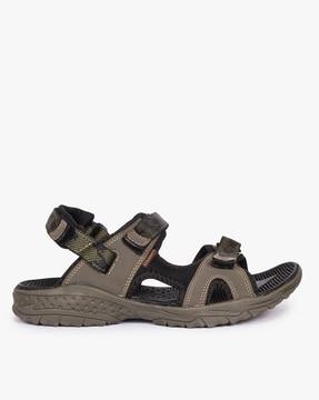 men camouflage print slip-on sandals