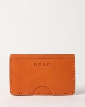 men card holder with stitched detail