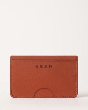 men card holder with stitched detail