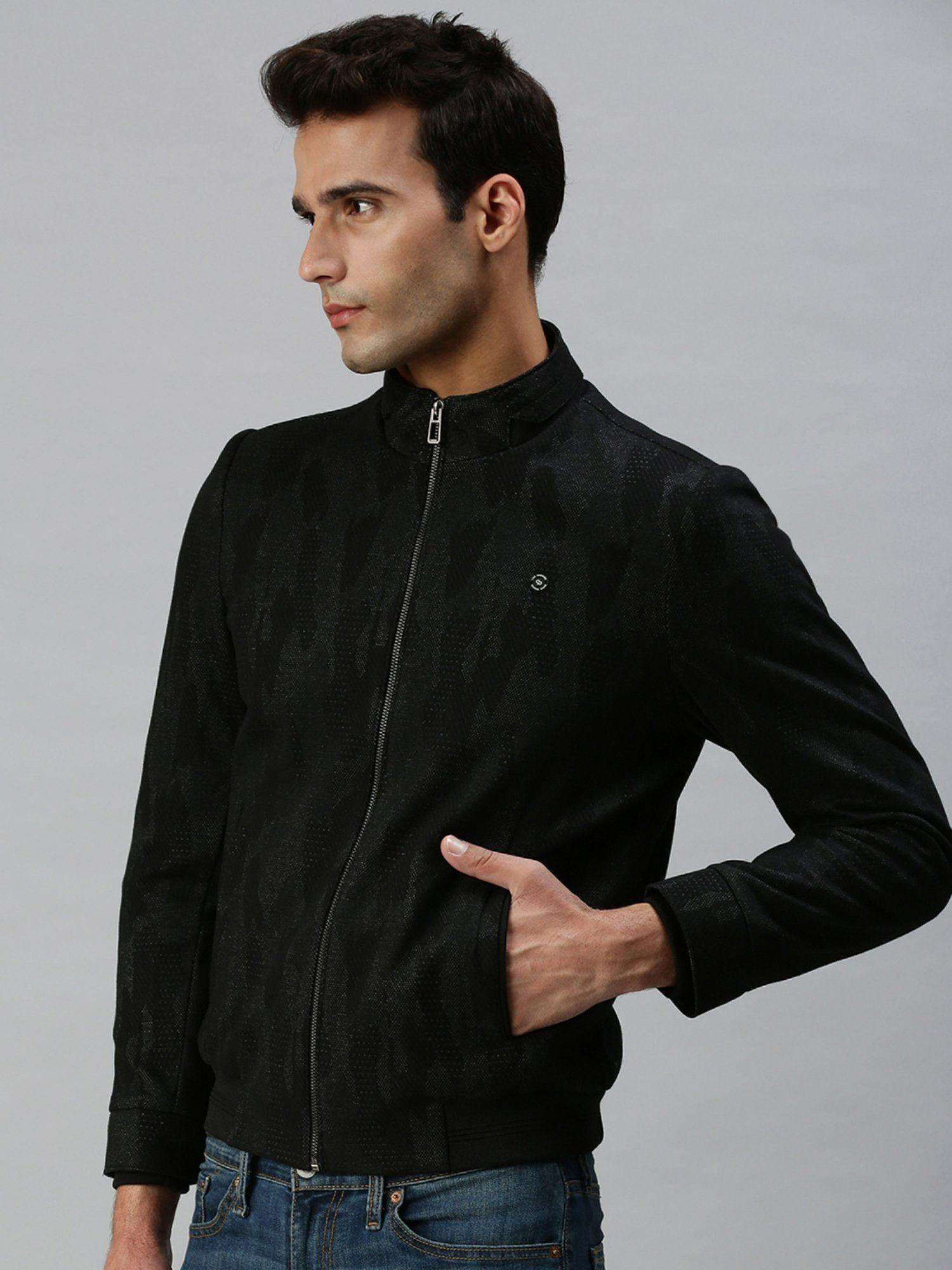 men casual black jacket