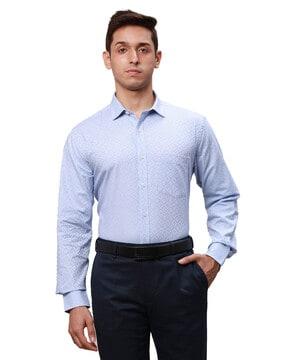 men checked regular fit shirt