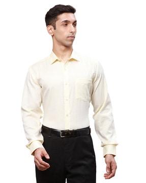 men checked regular fit shirt