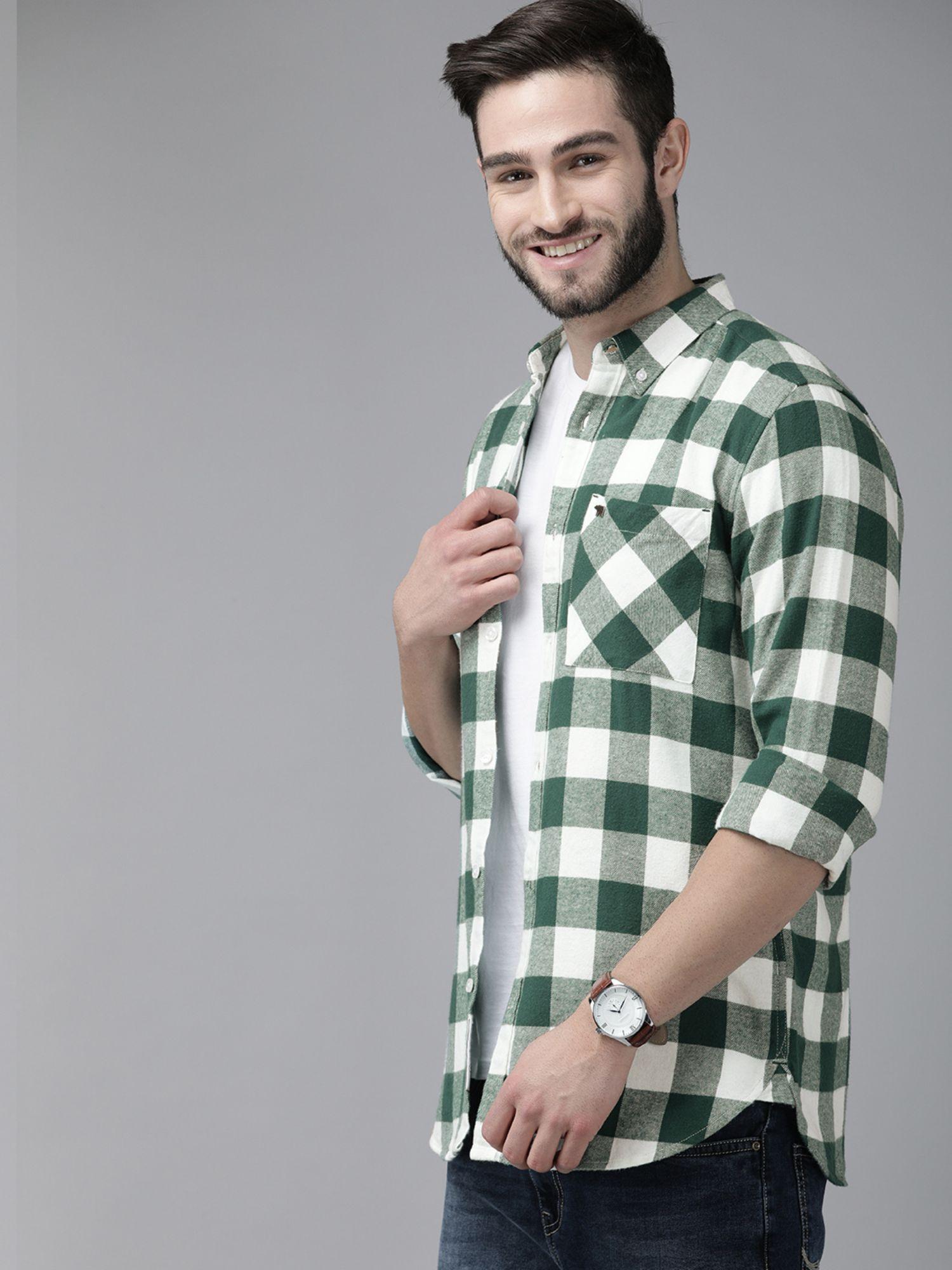 men checkered flannel shirt