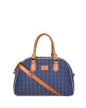 men chevron print duffle bag