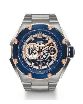 men chronograph watch with metallic strap-g0471-n10.4ss
