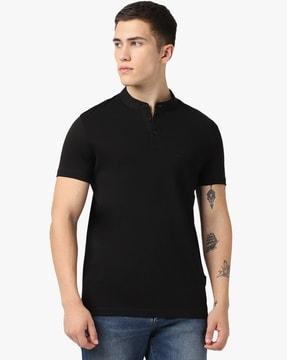 men classic-neck regular fit polo t-shirt