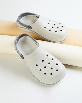 men clogs with perforations