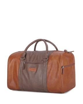 men cololurblock duffle bag