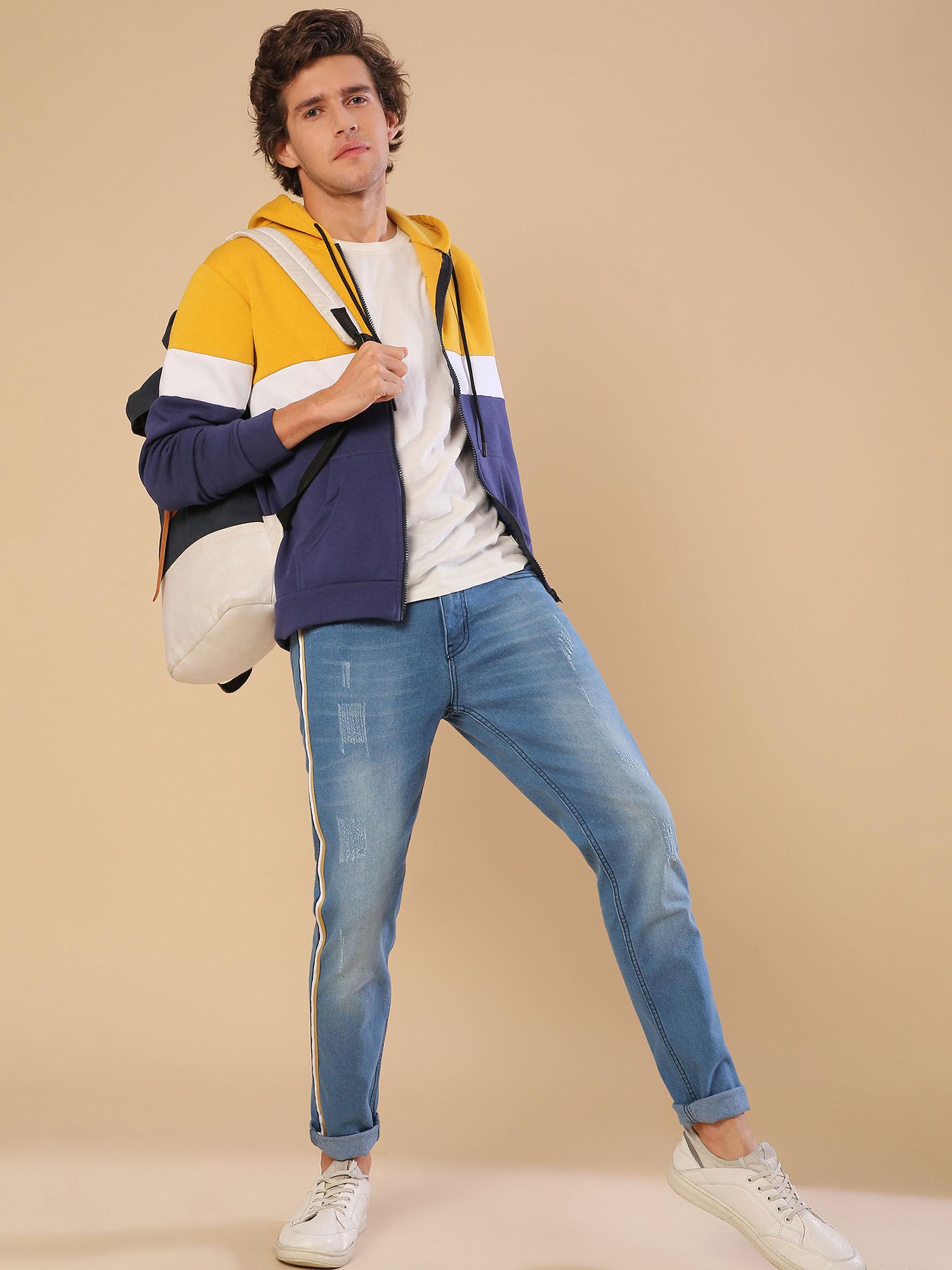 men colorblock stylish casual sweatshirts