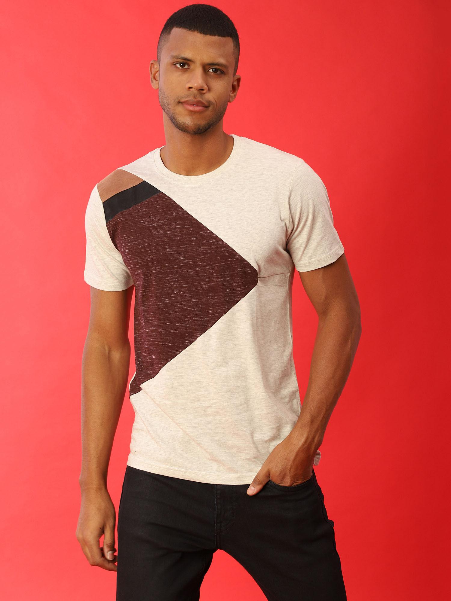 men colorblock stylish casual t-shirts