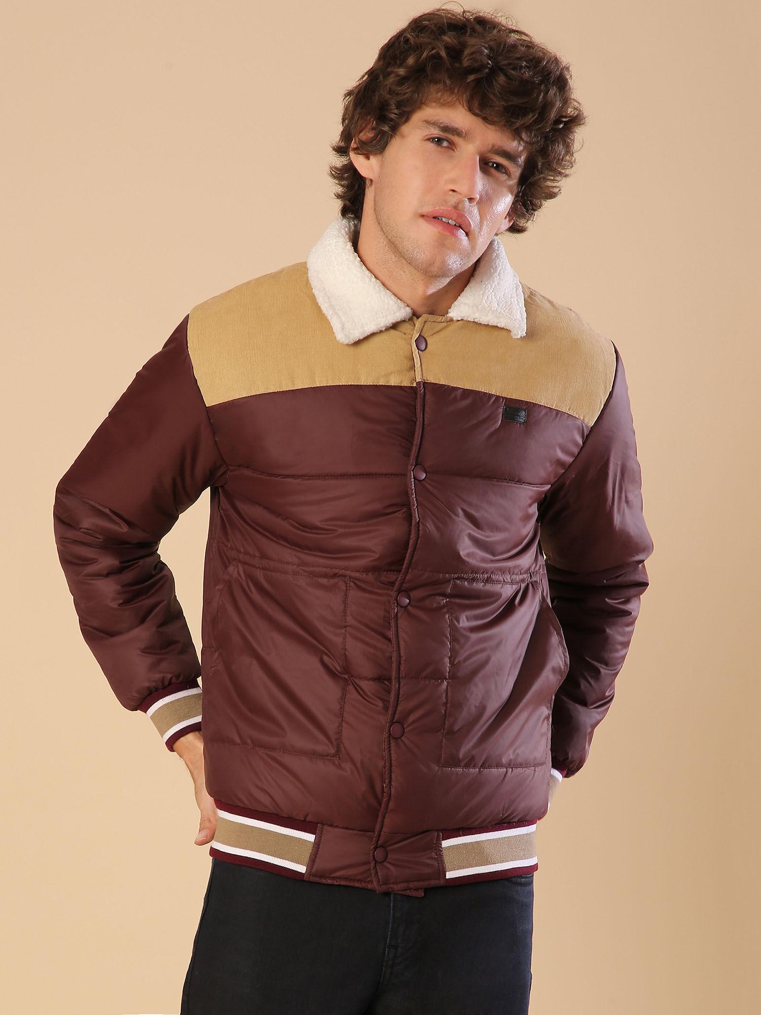men colorblock stylish windcheater casual & bomber jacket