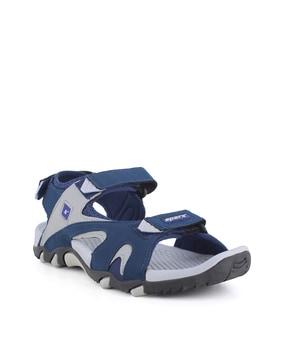 men colour-block flat sandals with velcro fastening