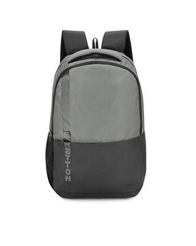 men colourblock backpack with adjustable shoulder straps