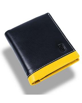 men colourblock bi-fold wallet