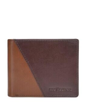 men colourblock bi-fold wallet