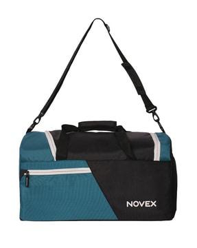 men colourblock duffle bag with detachable strap