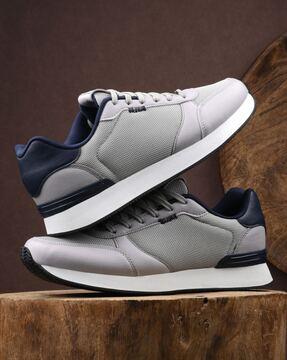 men colourblock lace-up shoes with lace-fastening