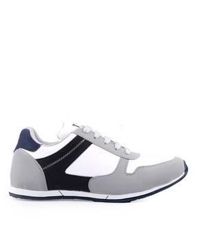 men colourblock lace-up shoes