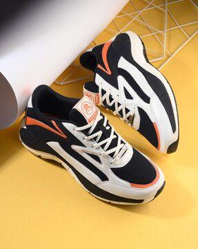 men colourblock lace-up shoes