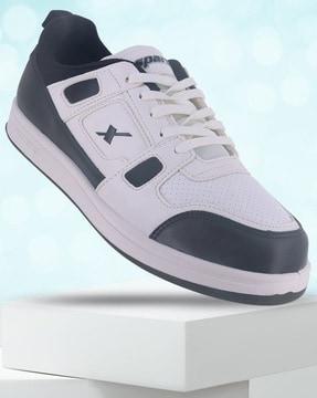 men colourblock lace-up shoes