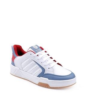 men colourblock lace-up shoes