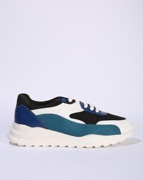 men colourblock low-top shoes