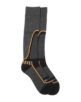 men colourblock mid-calf length socks