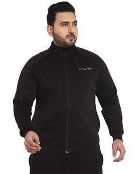 men colourblock regular fit hoodie