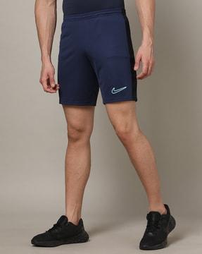 men colourblock regular fit knit shorts