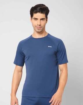 men colourblock round-neck t-shirt