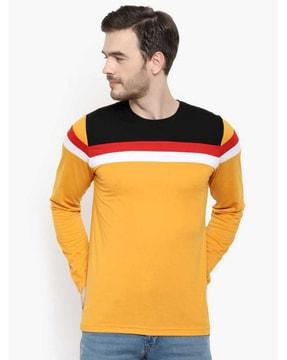 men colourblock round-neck t-shirt