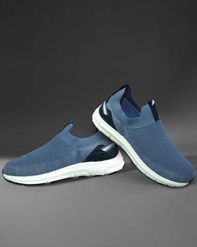 men colourblock slip-on casual shoes