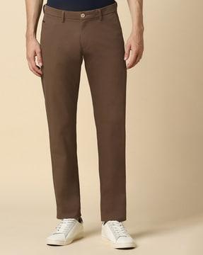 men comfort fit flat-front trousers