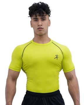 men compression fit crew-neck t-shirt