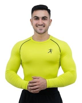 men compression fit crew-neck t-shirt