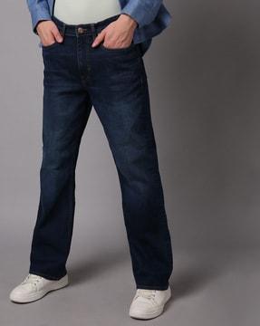 men connor mid-wash bootcut jeans