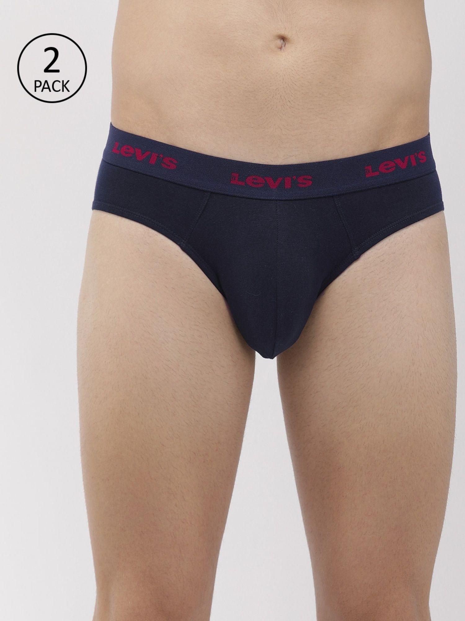 men cotton 100 ca solid neo brief snug fit (pack of 2) multi-color