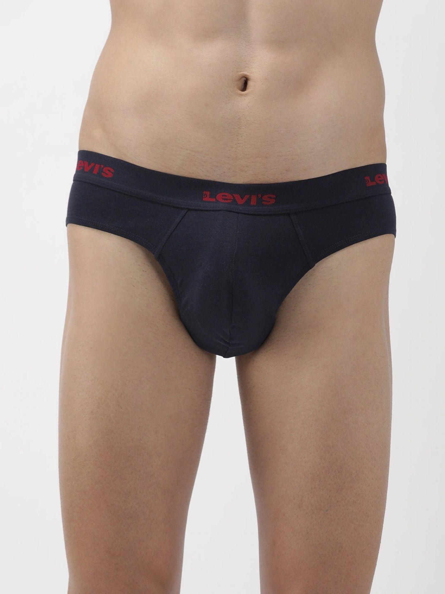 men cotton 100 ca solid neo brief snug fit blue