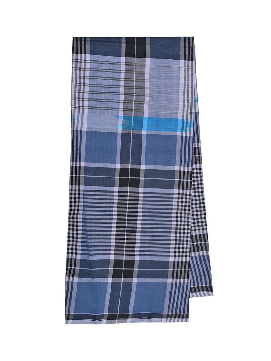 men cotton checked stitched lungi - mdu - pka4028102