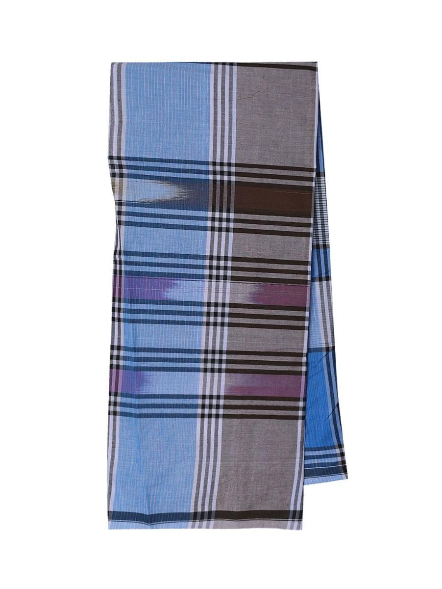 men cotton checked stitched lungi - mdu - pka4028123