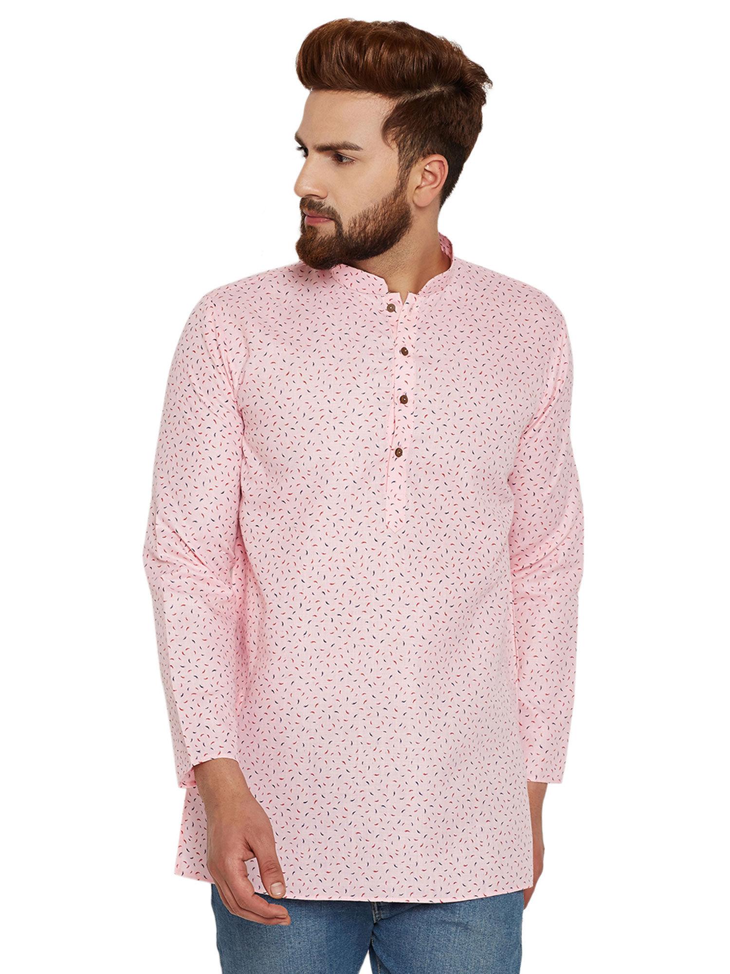 men cotton linen short kurta