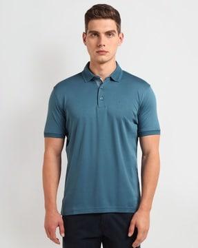 men cotton regular fit polo t-shirt