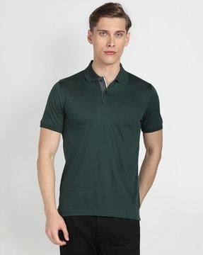 men cotton regular fit polo t-shirt