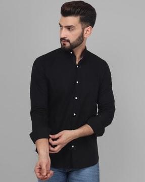 men cotton regular fit shirt